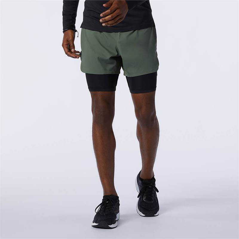 New Balance Mens Q Speed Fuel 2-in-1 5in Shorts-1